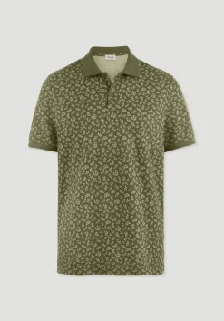 hessnatur Print Piqué Polo Relaxed aus reiner Bio-Baumwolle von|Herren T-Shirts