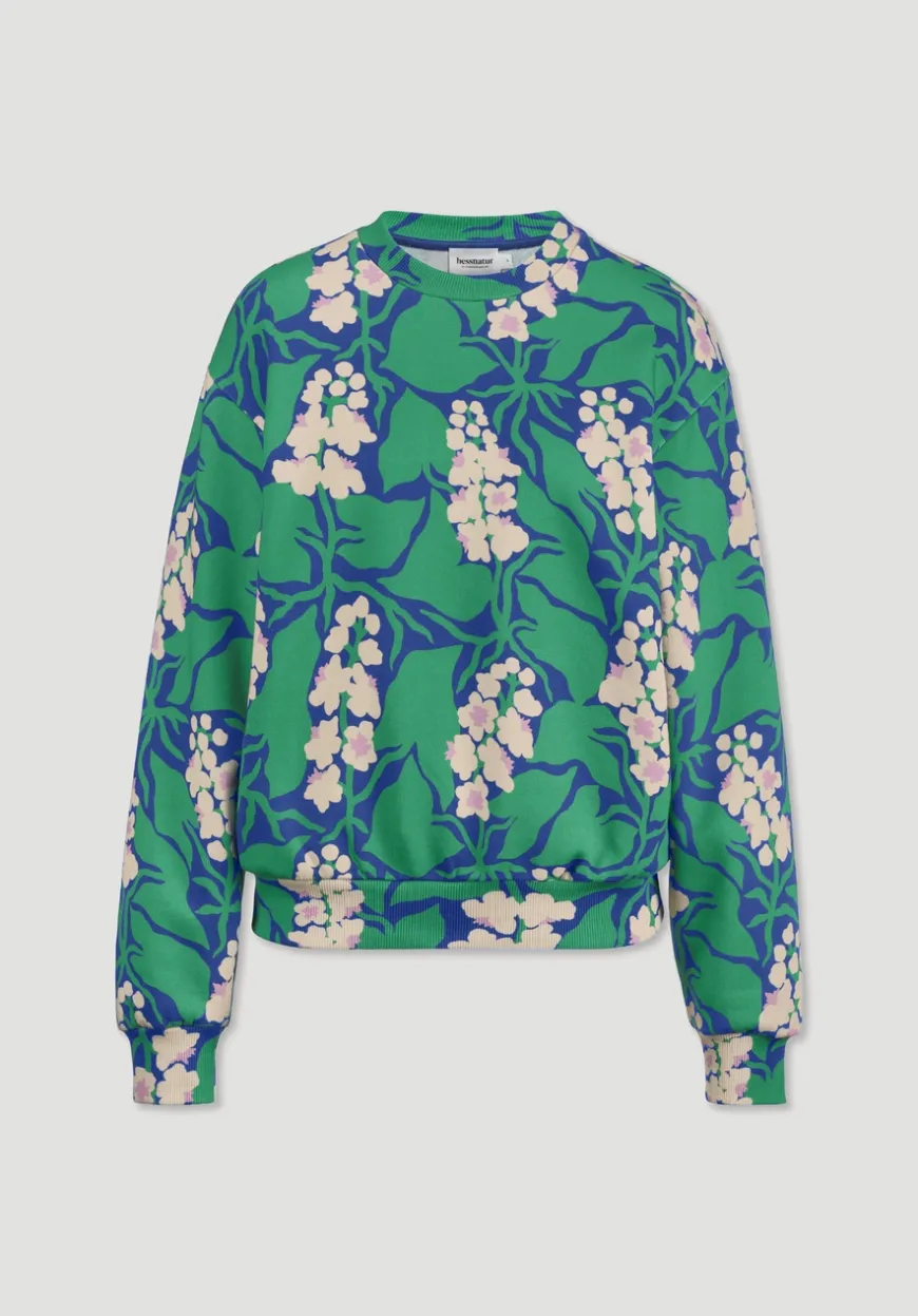 hessnatur Print Sweatshirt Oversize LIV LEE aus reiner Bio-Baumwolle von|Damen Sweatshirts|Sweat