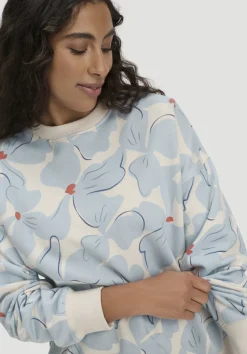hessnatur Print Sweatshirt Oversize BETTER RECYCLING aus reiner Bio-Baumwolle von|Damen Sweatshirts|Sweat