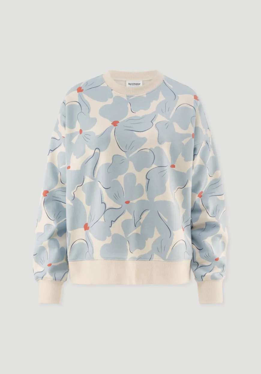 hessnatur Print Sweatshirt Oversize BETTER RECYCLING aus reiner Bio-Baumwolle von|Damen Sweatshirts|Sweat