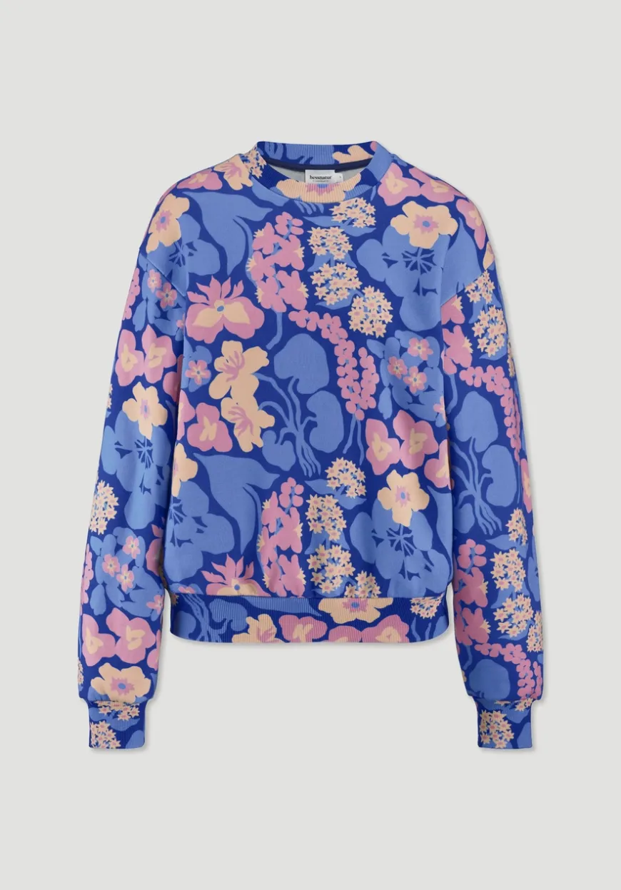 hessnatur Print Sweatshirt Oversize LIV LEE aus reiner Bio-Baumwolle von|Damen Sweatshirts|Sweat