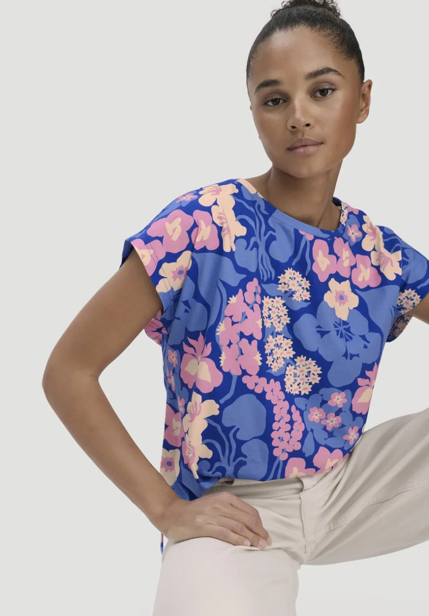 hessnatur Print T-Shirt Oversize LIV LEE aus reiner Bio-Baumwolle von|Damen Shirts & Tops