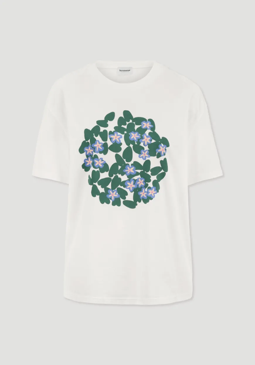 hessnatur Print T-Shirt Oversize LIV LEE aus reiner Bio-Baumwolle von|Damen Shirts & Tops