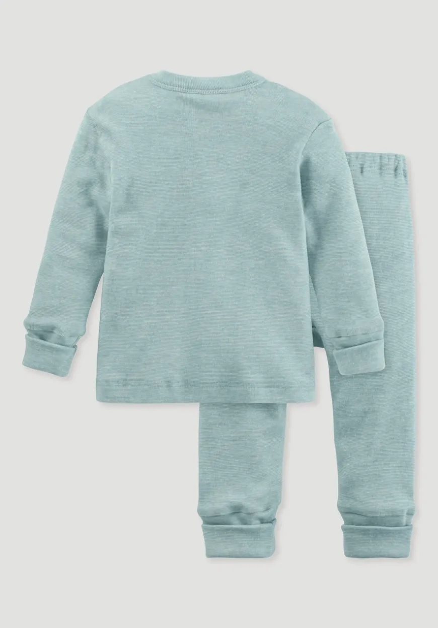 hessnatur Pyjama aus Bio-Baumwolle mit Bio-Merinowolle und Seide von| Pyjamas & Schlafoveralls|Baby Nachtwäsche