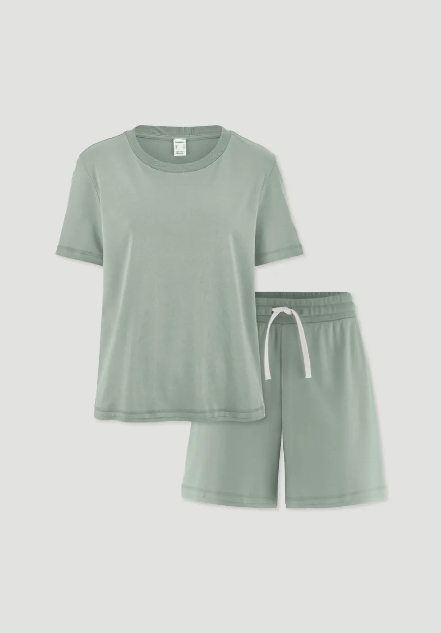 hessnatur Pyjama PURE NATURE aus reiner Bio-Baumwolle von|Damen Nachtwäsche|Nachtwäsche