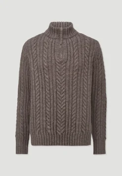 hessnatur Rhön Strick Troyer Regular aus regionaler Schurwolle von|Herren Pullover