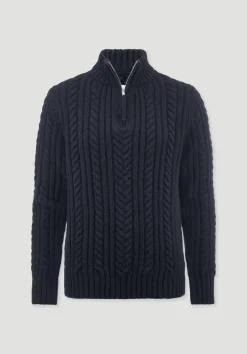 hessnatur Rhön Strick Troyer Regular aus regionaler Schurwolle von|Herren Pullover