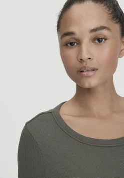 hessnatur Rib Kleid Midi Slim aus Bio-Baumwolle von|Damen Kleider & Röcke