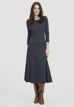 hessnatur Rib Kleid Midi Slim aus Bio-Baumwolle von|Damen Kleider & Röcke
