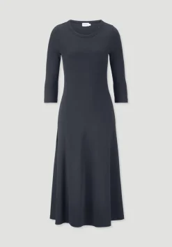 hessnatur Rib Kleid Midi Slim aus Bio-Baumwolle von|Damen Kleider & Röcke