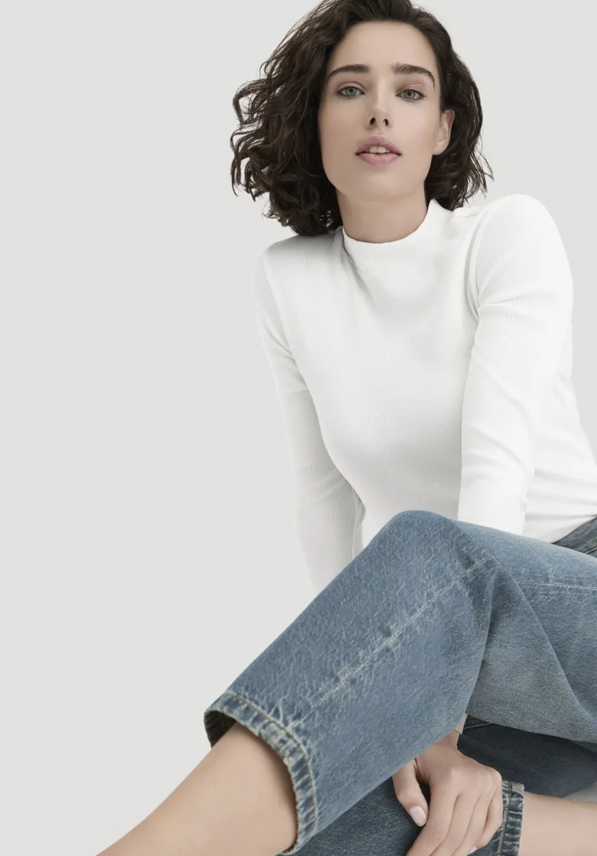 hessnatur Rib Longsleeve Slim aus Bio-Baumwolle von|Damen Shirts & Tops
