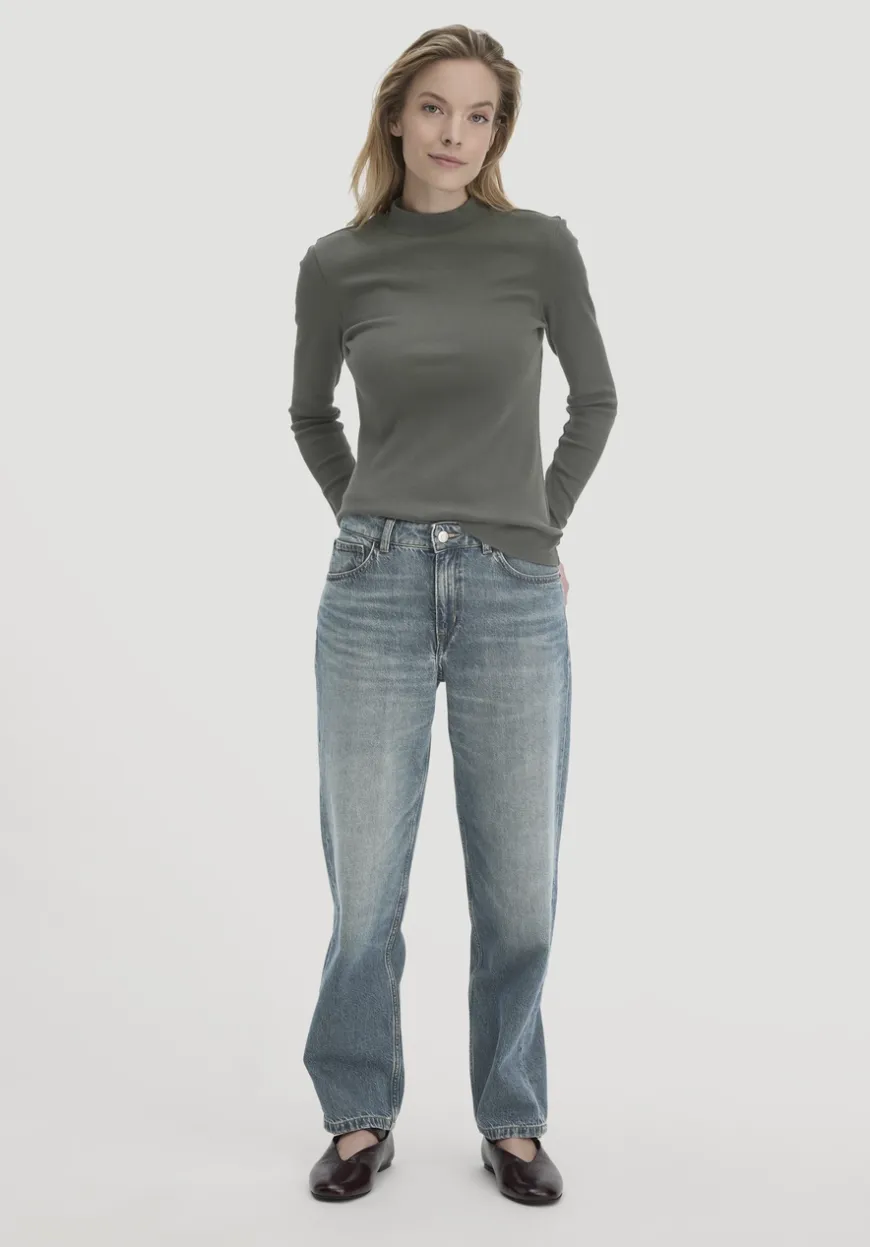 hessnatur Rib Longsleeve Slim aus Bio-Baumwolle von|Damen Shirts & Tops