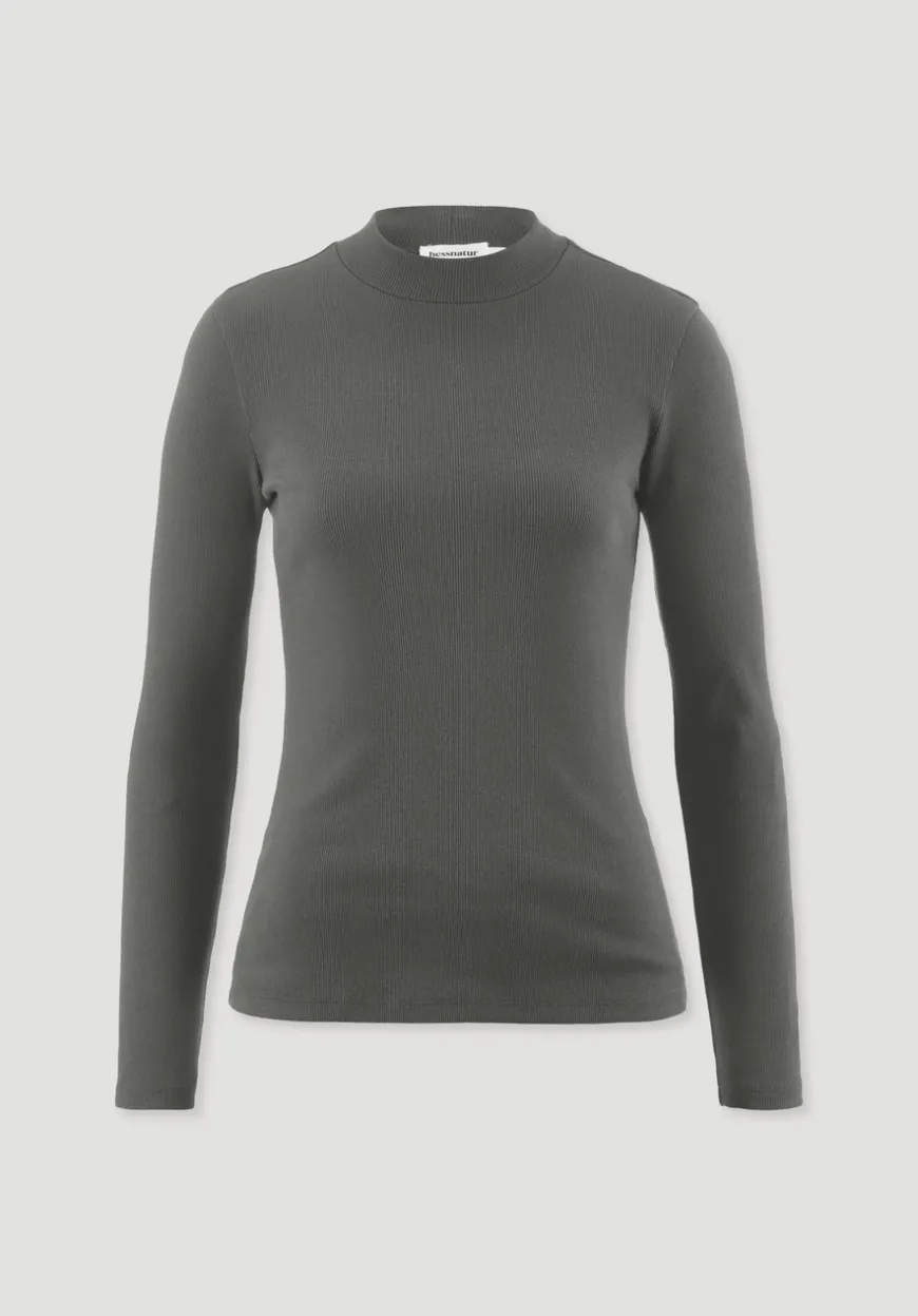 hessnatur Rib Longsleeve Slim aus Bio-Baumwolle von|Damen Shirts & Tops