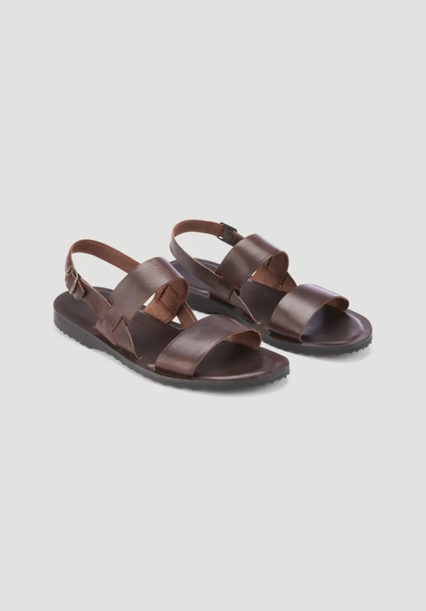 hessnatur Römer Sandale aus chromfrei gegerbtem Leder von|Herren Schuhe