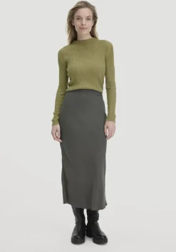 hessnatur Rock Midi Regular aus reiner LENZING™ ECOVERO™ Viskose von|Damen Kleider & Röcke
