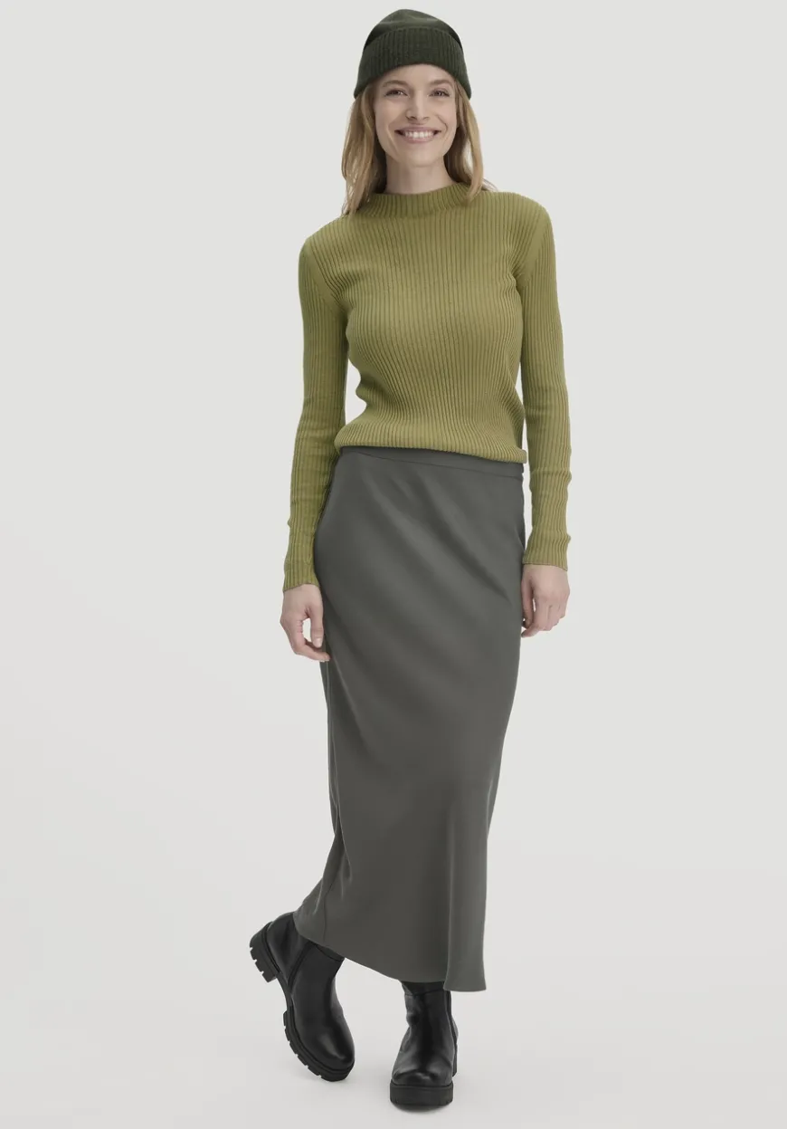 hessnatur Rock Midi Regular aus reiner LENZING™ ECOVERO™ Viskose von|Damen Kleider & Röcke