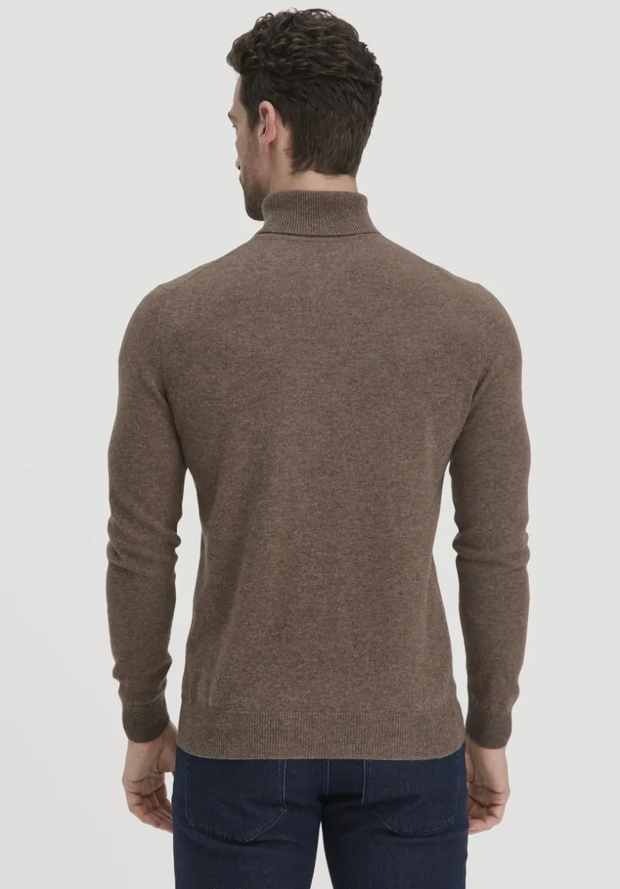 hessnatur Rollkragen Pullover Regular aus Bio-Merinowolle mit Cashmere von|Herren Pullover