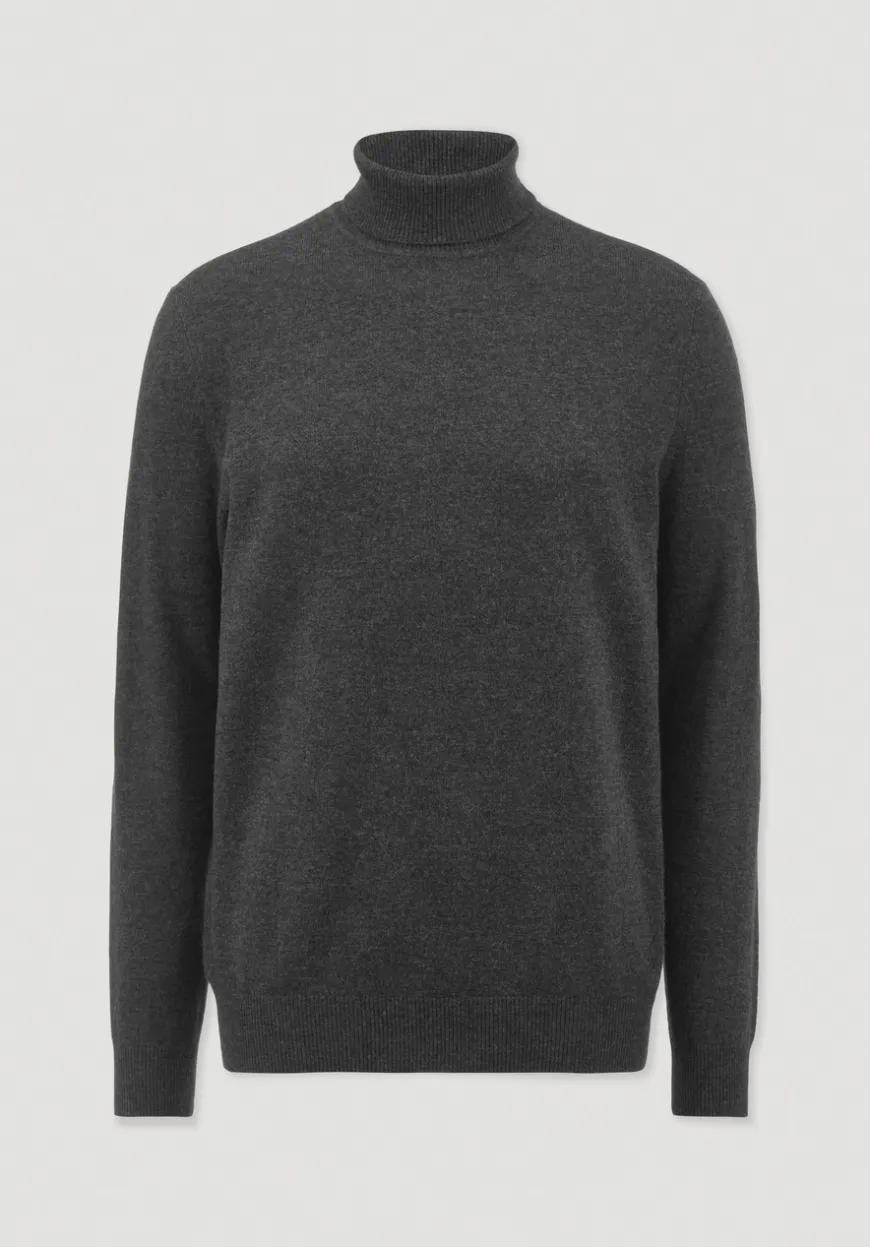 hessnatur Rollkragen Pullover Regular aus Bio-Merinowolle mit Cashmere von|Herren Pullover|Strick