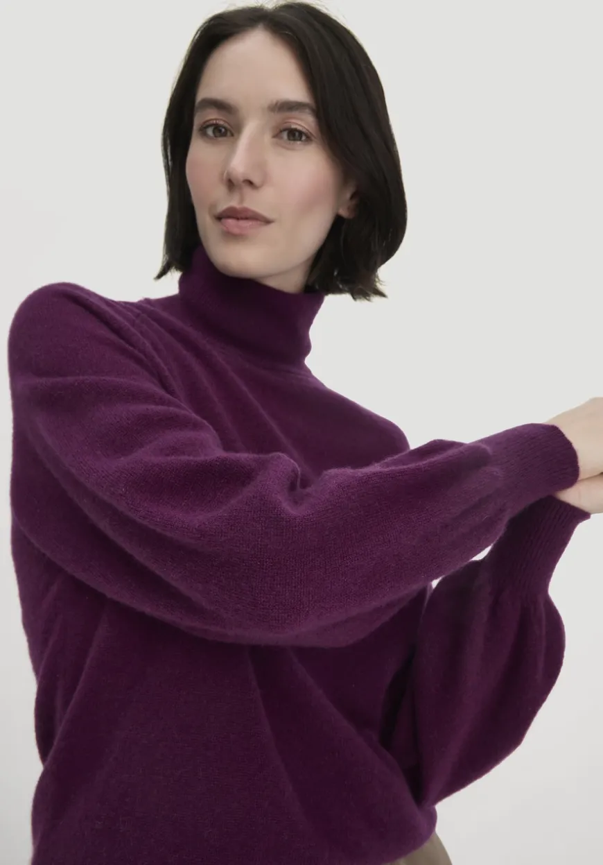 hessnatur Rollkragen Pullover Relaxed BETTER RECYCLING aus reinem Cashmere von|Damen Pullover