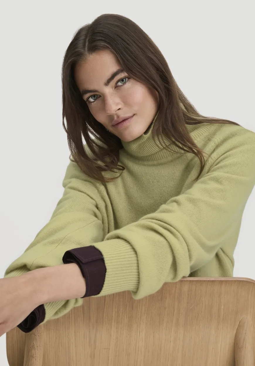hessnatur Rollkragen Pullover Relaxed BETTER RECYCLING aus reinem Cashmere von|Damen Pullover