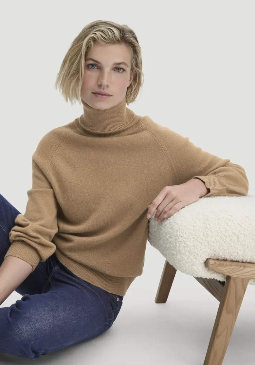 hessnatur Rollkragen Pullover Relaxed BETTER RECYCLING aus reinem Cashmere von|Damen Pullover