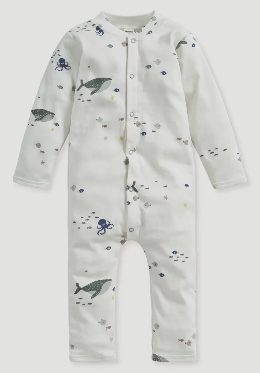 hessnatur Schlafoverall aus reiner Bio-Baumwolle von| Pyjamas & Schlafoveralls|Baby Nachtwäsche