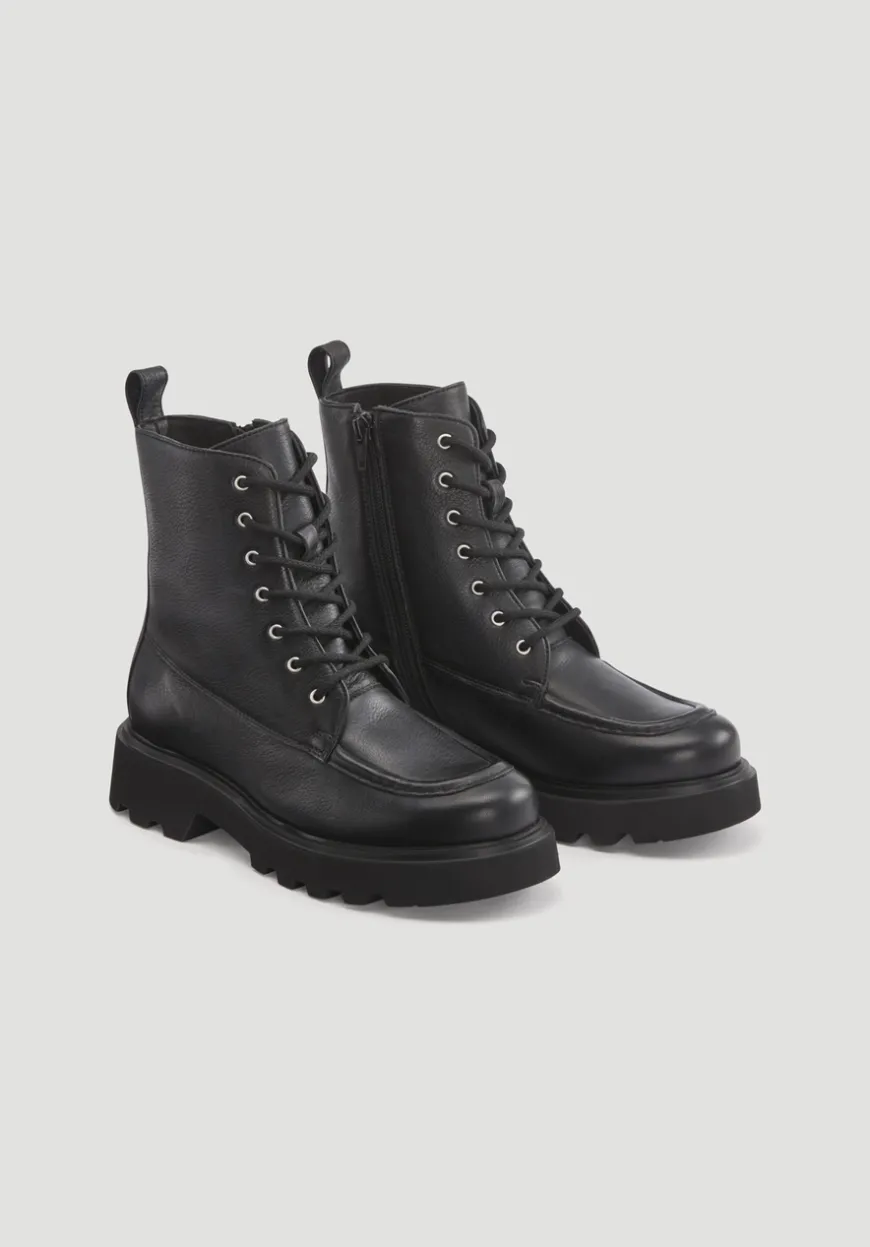hessnatur Schnürboots aus chromfrei gegerbtem Leder von|Damen Schuhe