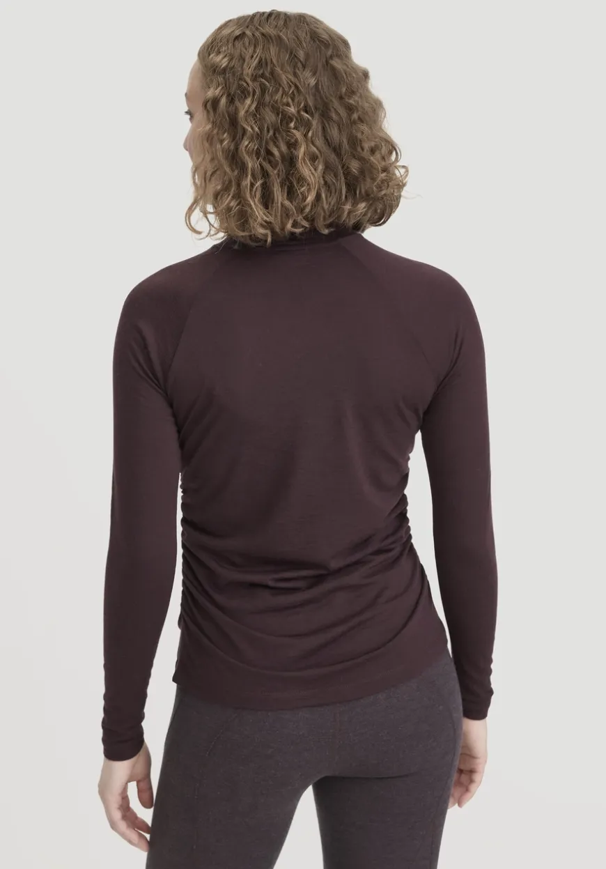 hessnatur Shirt Langarm Slim ACTIVE FUNCTIONAL aus Bio-Merinowolle und TENCEL™ Lyocell von|Damen Shirts & Tops|Yoga & Activewear