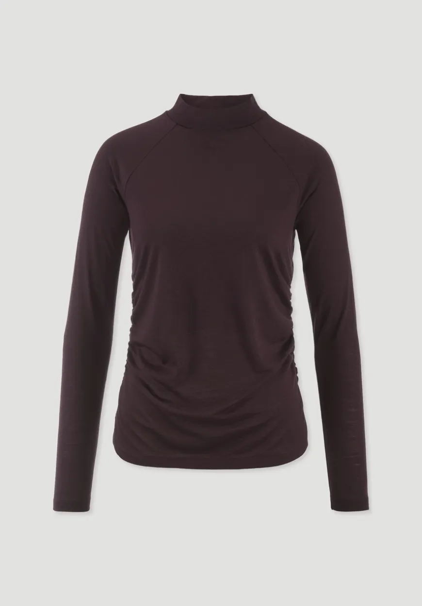 hessnatur Shirt Langarm Slim ACTIVE FUNCTIONAL aus Bio-Merinowolle und TENCEL™ Lyocell von|Damen Shirts & Tops|Yoga & Activewear