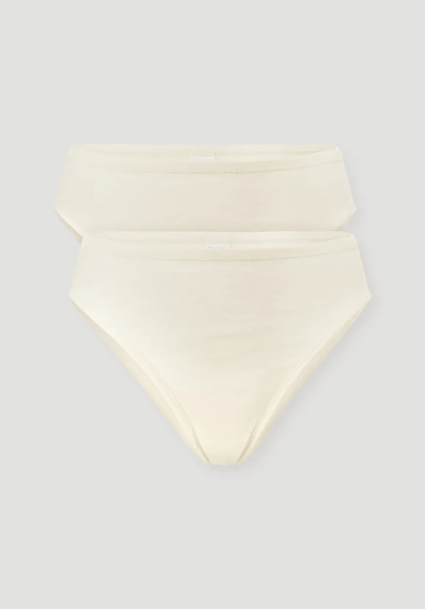 hessnatur Slip High Waist im 2er-Pack PURE COTTON aus reiner Bio-Baumwolle von|Damen Unterteile|Unterteile