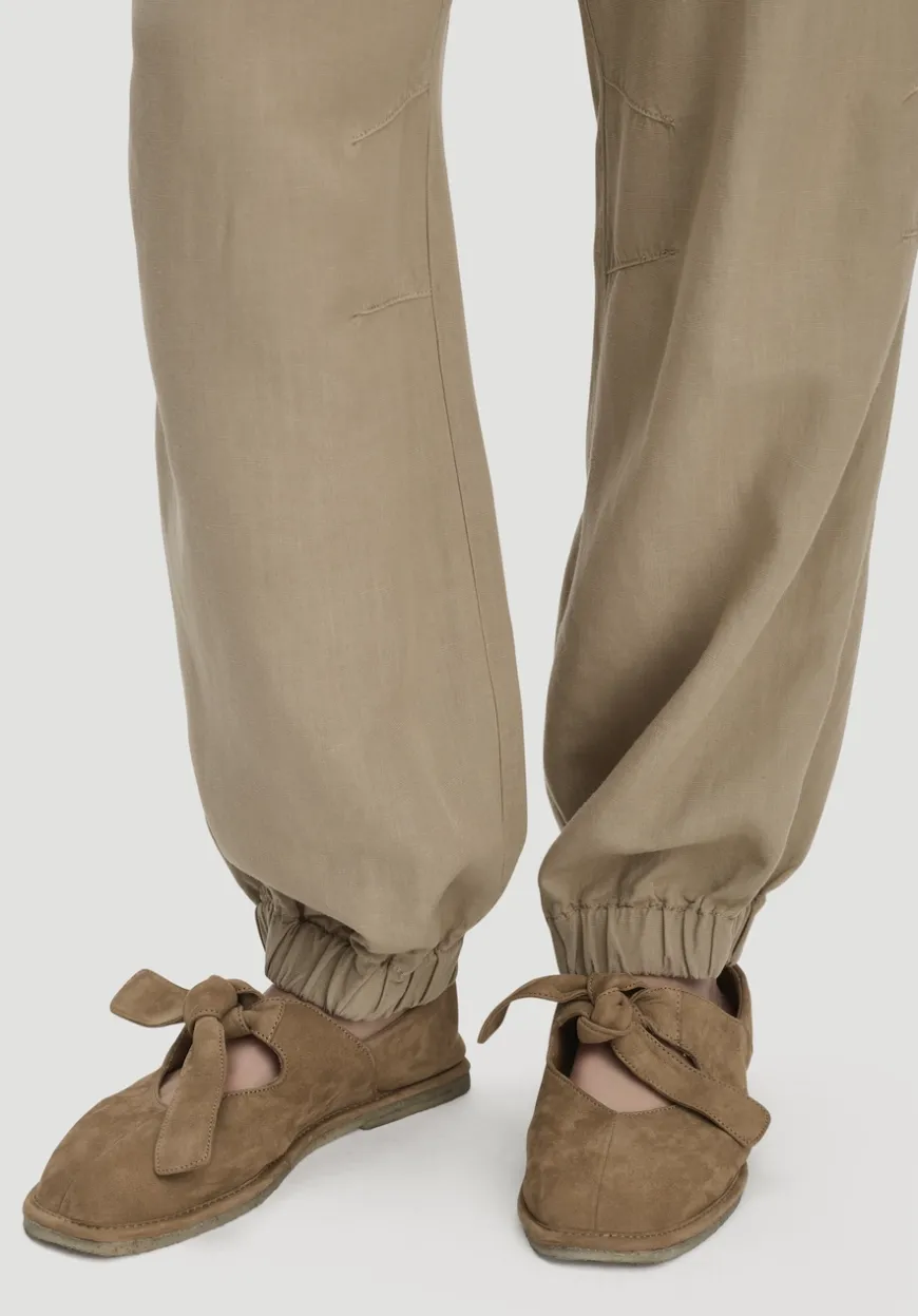 hessnatur Soft Utility Hose aus TENCEL™ Lyocell mit Leinen von|Damen Hosen & Shorts
