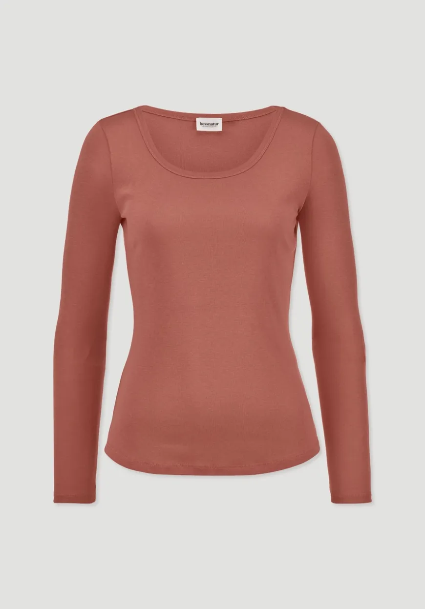 hessnatur Softrib Longsleeve Fitted aus Bio-Baumwolle und TENCEL™ Modal von|Damen Shirts & Tops
