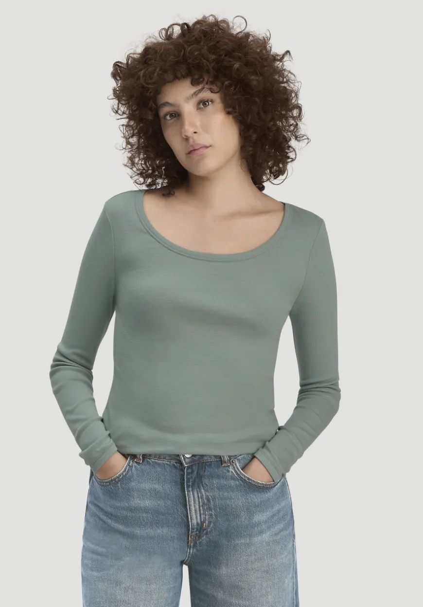 hessnatur Softrib Longsleeve Fitted aus Bio-Baumwolle und TENCEL™ Modal von|Damen Shirts & Tops