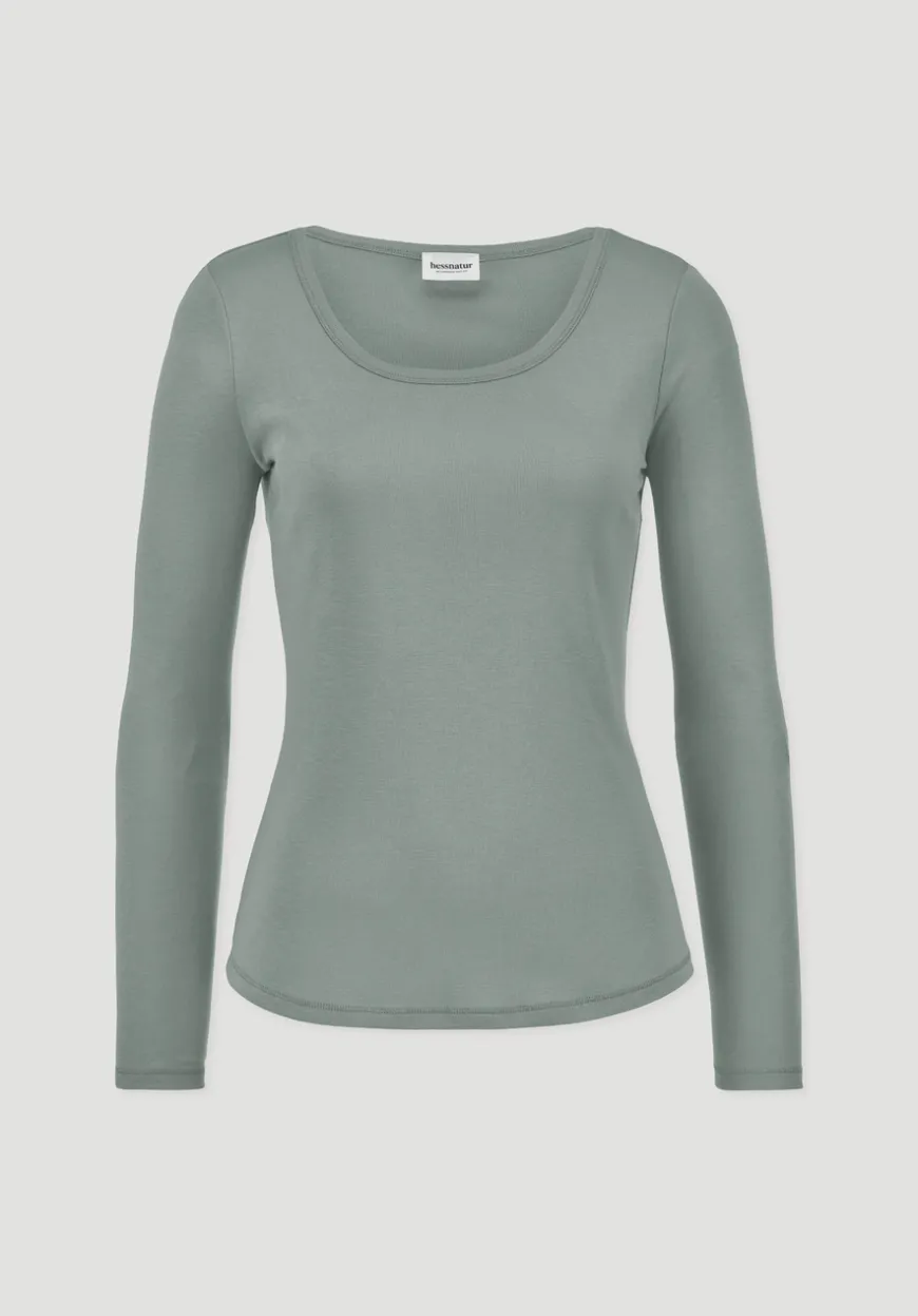 hessnatur Softrib Longsleeve Fitted aus Bio-Baumwolle und TENCEL™ Modal von|Damen Shirts & Tops