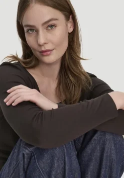 hessnatur Softrib Longsleeve Fitted aus Bio-Baumwolle und TENCEL™ Modal von|Damen Shirts & Tops