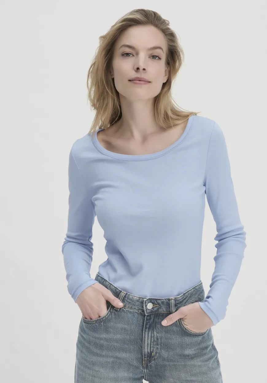 hessnatur Softrib Longsleeve Fitted aus Bio-Baumwolle und TENCEL™ Modal von|Damen Shirts & Tops|T-Shirts