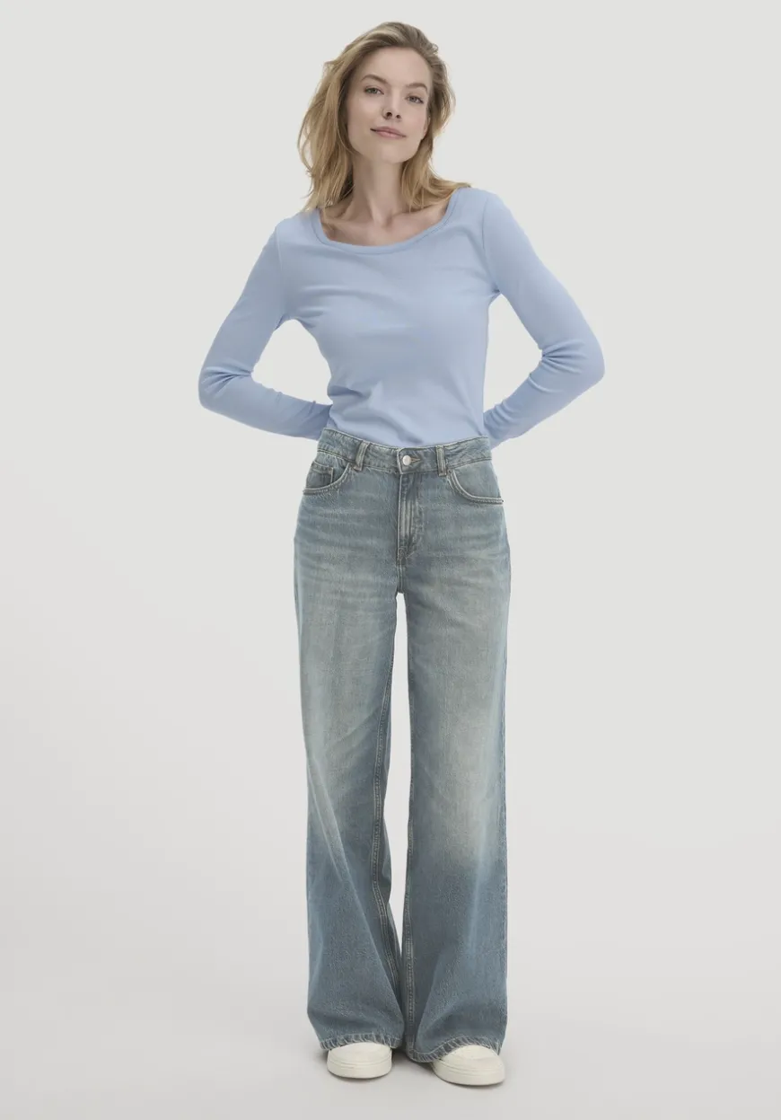 hessnatur Softrib Longsleeve Fitted aus Bio-Baumwolle und TENCEL™ Modal von|Damen Shirts & Tops|T-Shirts