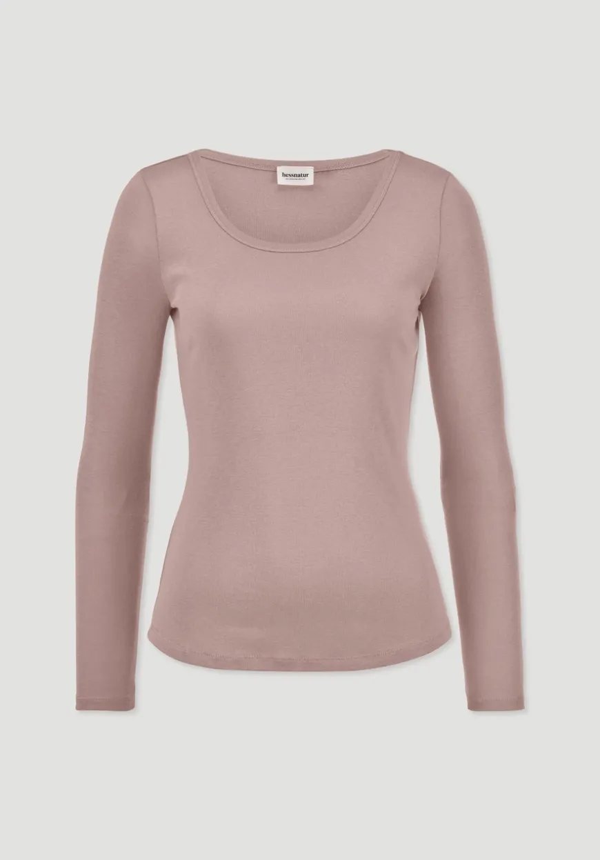 hessnatur Softrib Longsleeve Fitted aus Bio-Baumwolle und TENCEL™ Modal von|Damen Shirts & Tops