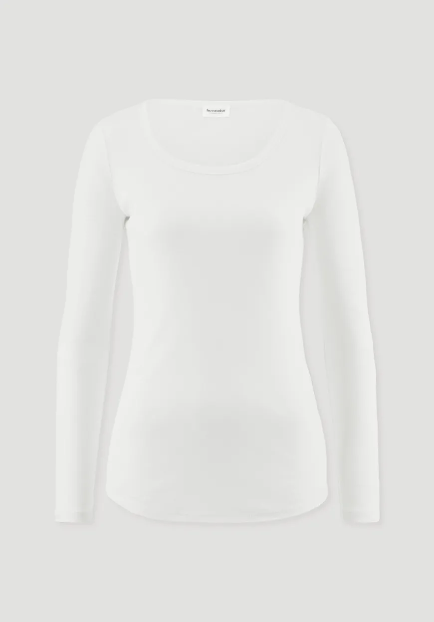 hessnatur Softrib Longsleeve Fitted aus Bio-Baumwolle und TENCEL™ Modal von|Damen Shirts & Tops|T-Shirts