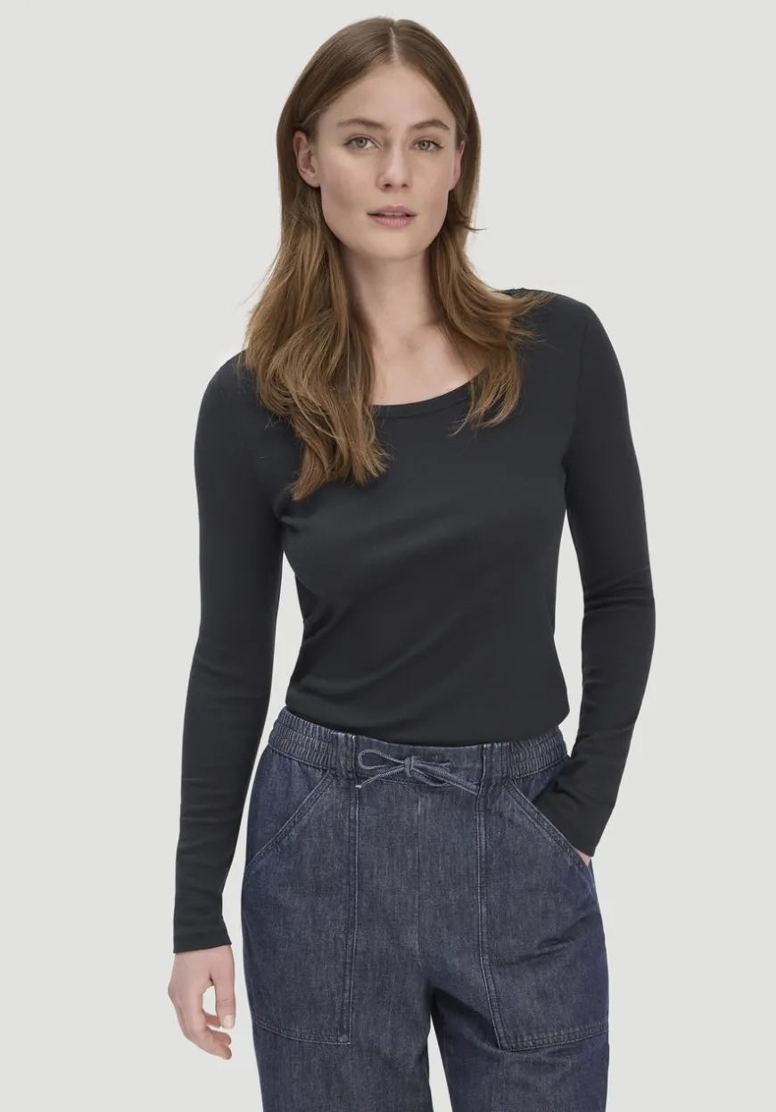 hessnatur Softrib Longsleeve Fitted aus Bio-Baumwolle und TENCEL™ Modal von|Damen Shirts & Tops|T-Shirts