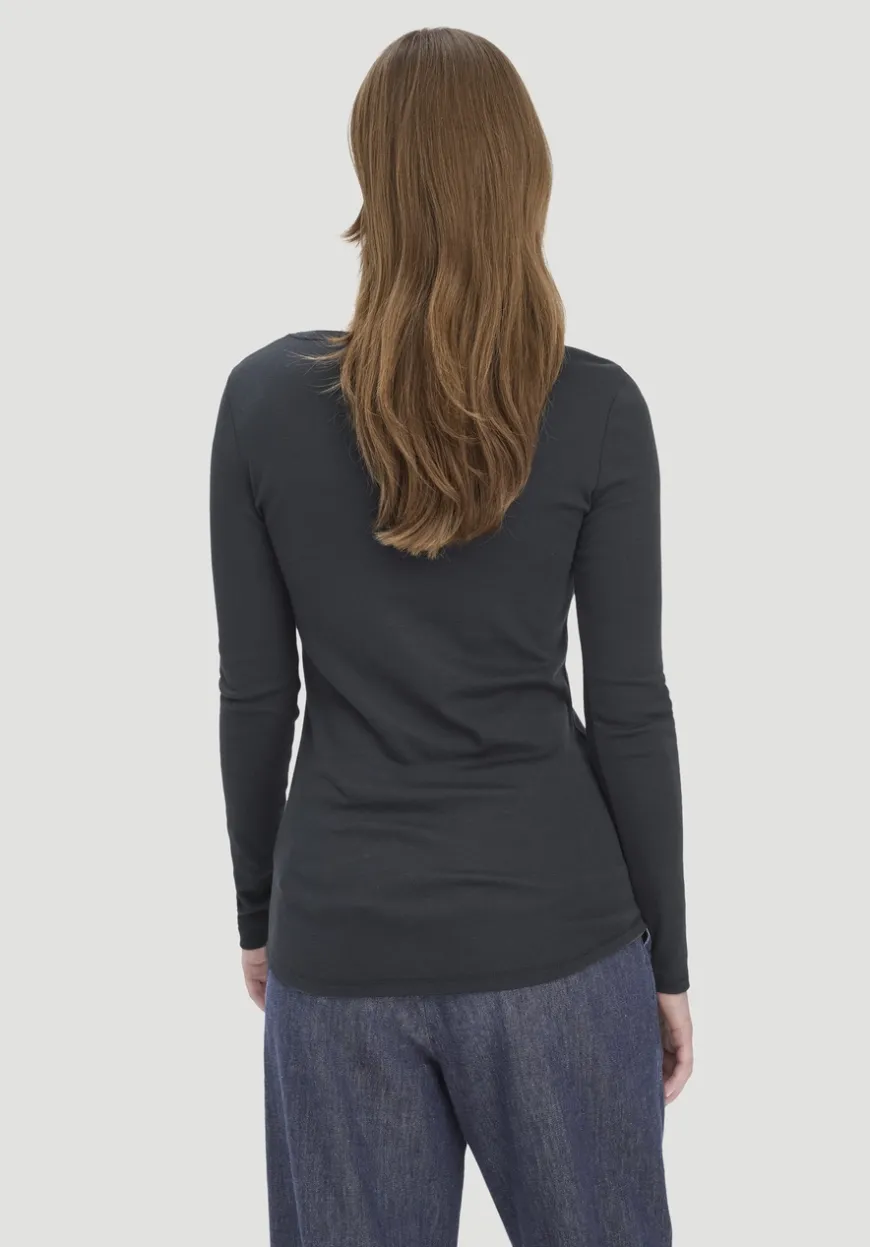 hessnatur Softrib Longsleeve Fitted aus Bio-Baumwolle und TENCEL™ Modal von|Damen Shirts & Tops|T-Shirts