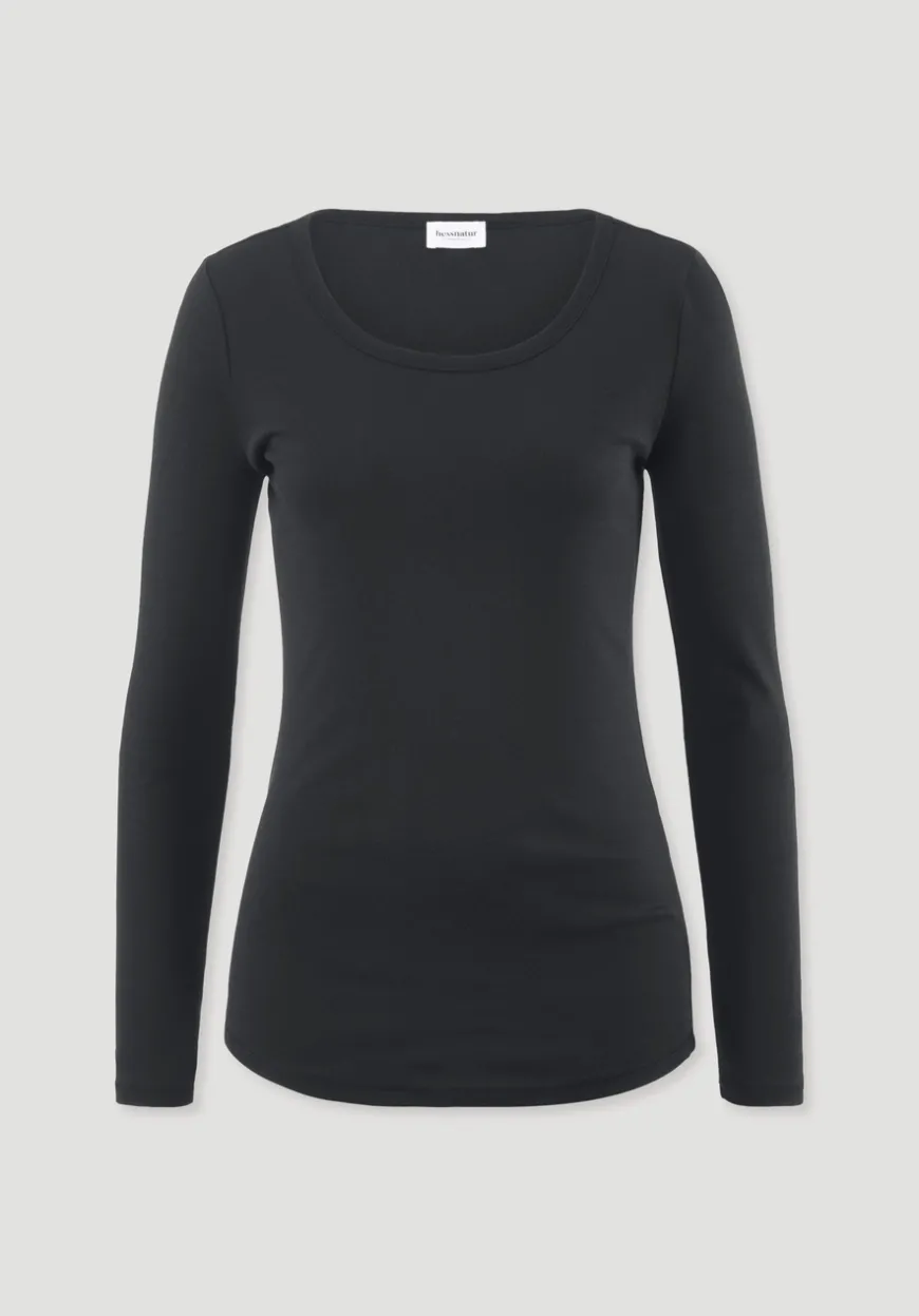 hessnatur Softrib Longsleeve Fitted aus Bio-Baumwolle und TENCEL™ Modal von|Damen Shirts & Tops|T-Shirts