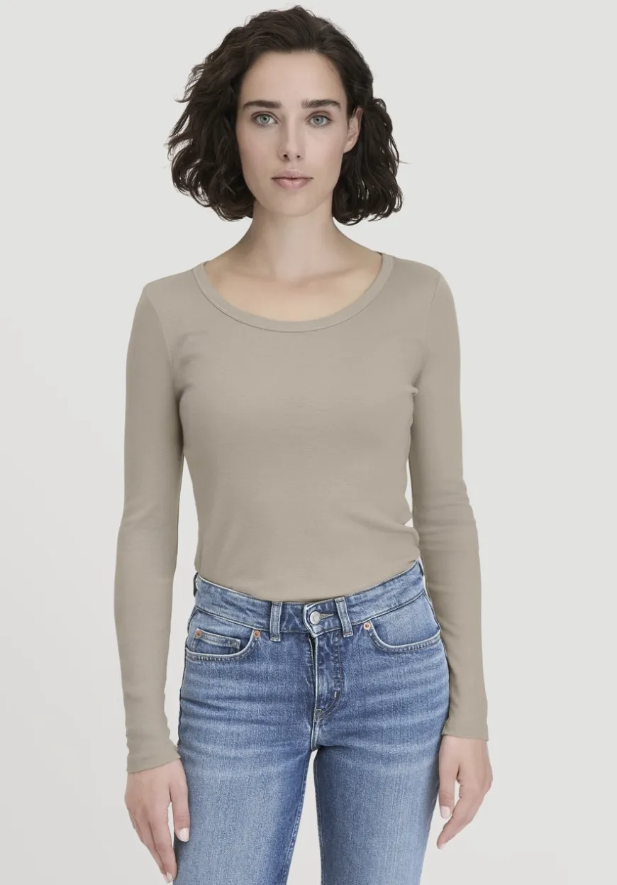 hessnatur Softrib Longsleeve Fitted aus Bio-Baumwolle und TENCEL™ Modal von|Damen Shirts & Tops|T-Shirts