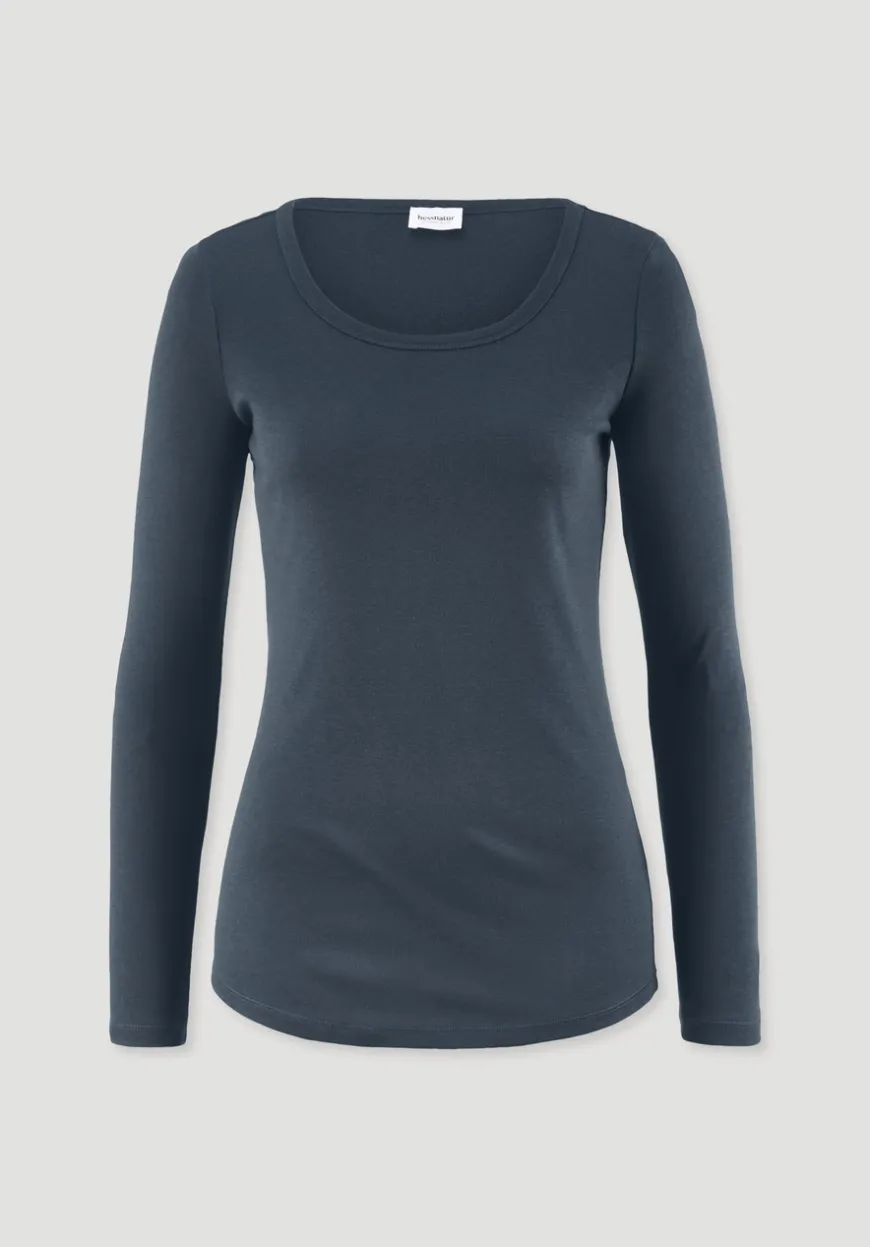 hessnatur Softrib Longsleeve Fitted aus Bio-Baumwolle und TENCEL™ Modal von|Damen Shirts & Tops|T-Shirts