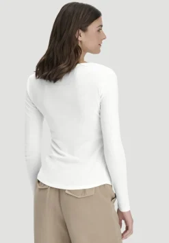 hessnatur Softrib Longsleeve Henley Fitted aus Bio-Baumwolle und Tencel™ Modal von|Damen Shirts & Tops