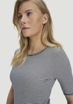 hessnatur Softrib Streifen T-Shirt Fitted aus Bio-Baumwolle und TENCEL™ Modal von|Damen Shirts & Tops
