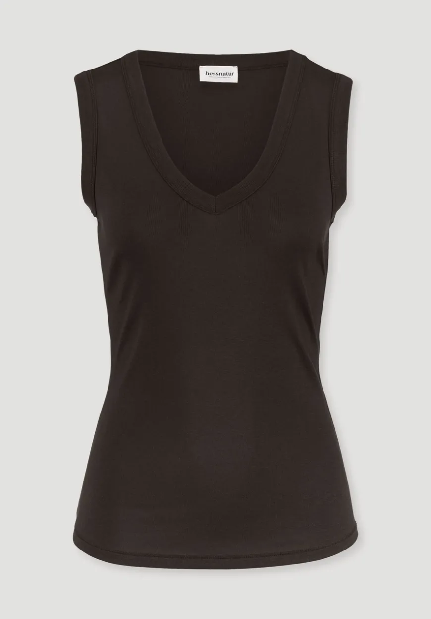 hessnatur Softrib Top Fitted aus Bio-Baumwolle und TENCEL™ Modal von|Damen Shirts & Tops