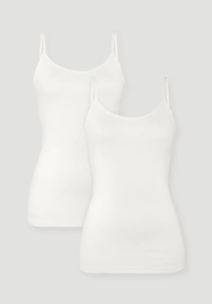 hessnatur Spaghetti-Top im 2er-Pack PURE COTTON aus reiner Bio-Baumwolle von|Damen Unterhemden|Unterhemden
