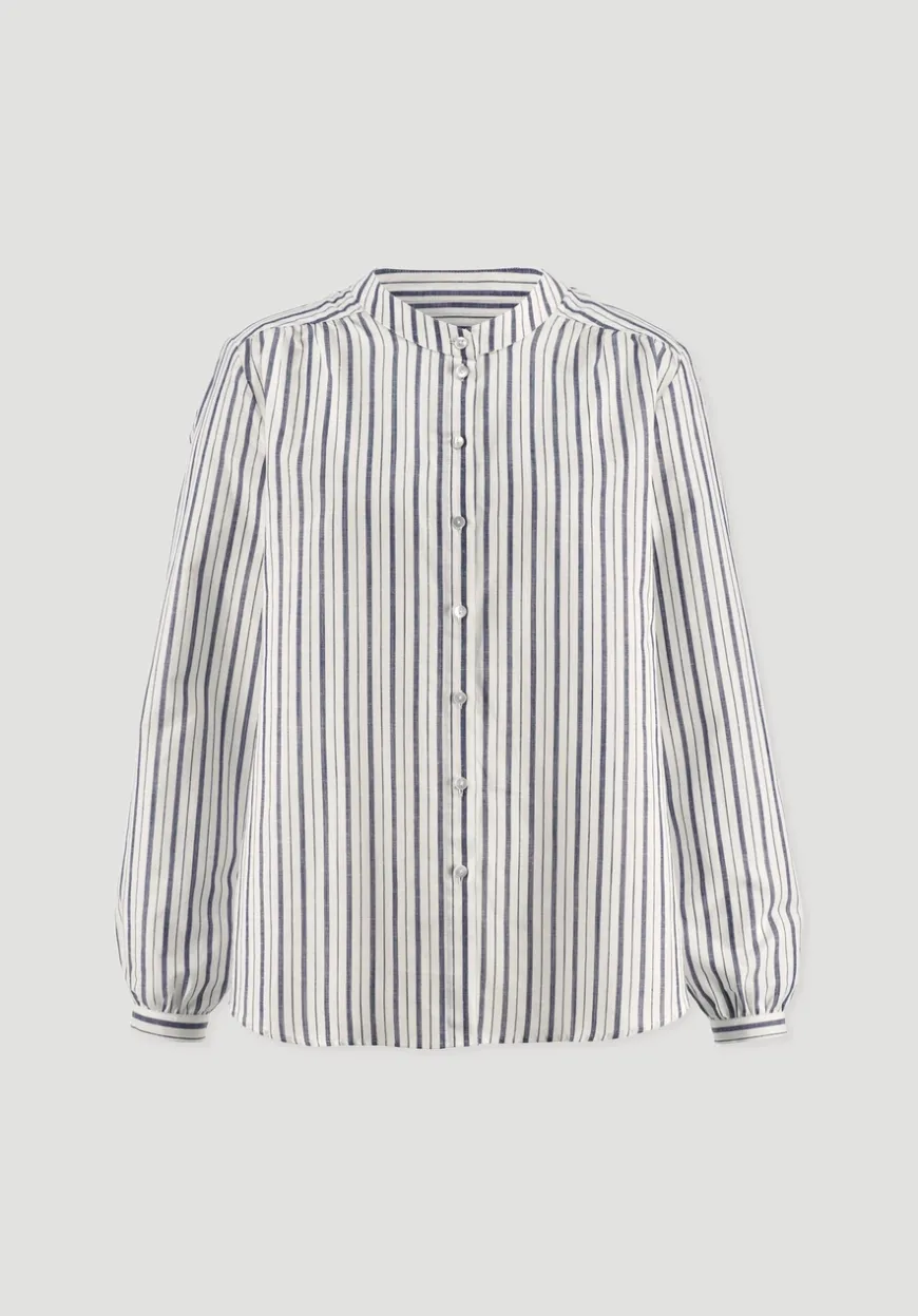 hessnatur Streifen Bluse Relaxed aus Bio-Baumwolle mit Leinen von|Damen Blusen