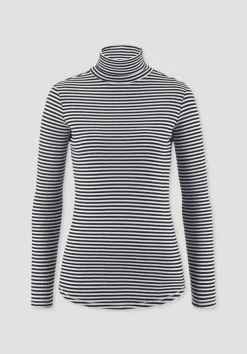 hessnatur Streifen Softrib Longsleeve Fitted aus Bio-Baumwolle und Modal von|Damen Shirts & Tops|T-Shirts